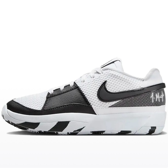 Nike Ja Morant 1 Scratch 2.0 White/Black Kids Basketball Shoes ( DX2294-102) - Picture 5 of 7